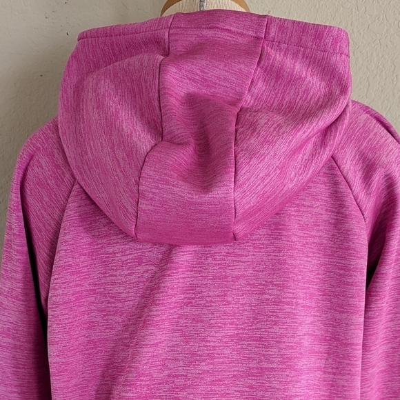 Under Armour Cold Gear Mock Neck Relaxed Fit Hoodie in Dragon Fruit Pink Sz Med - Picture 5 of 8